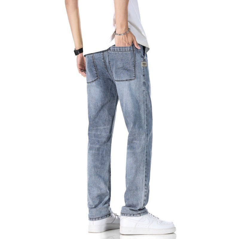 Thin Loose Light Business Straight Jeans - Image 3