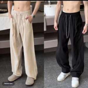 Men's American-style Ice Silk Linen Pants