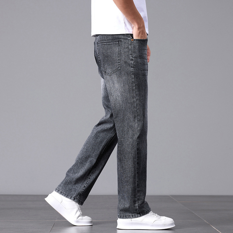Summer Commute Jeans Men's High Sense Business Straight - Image 2