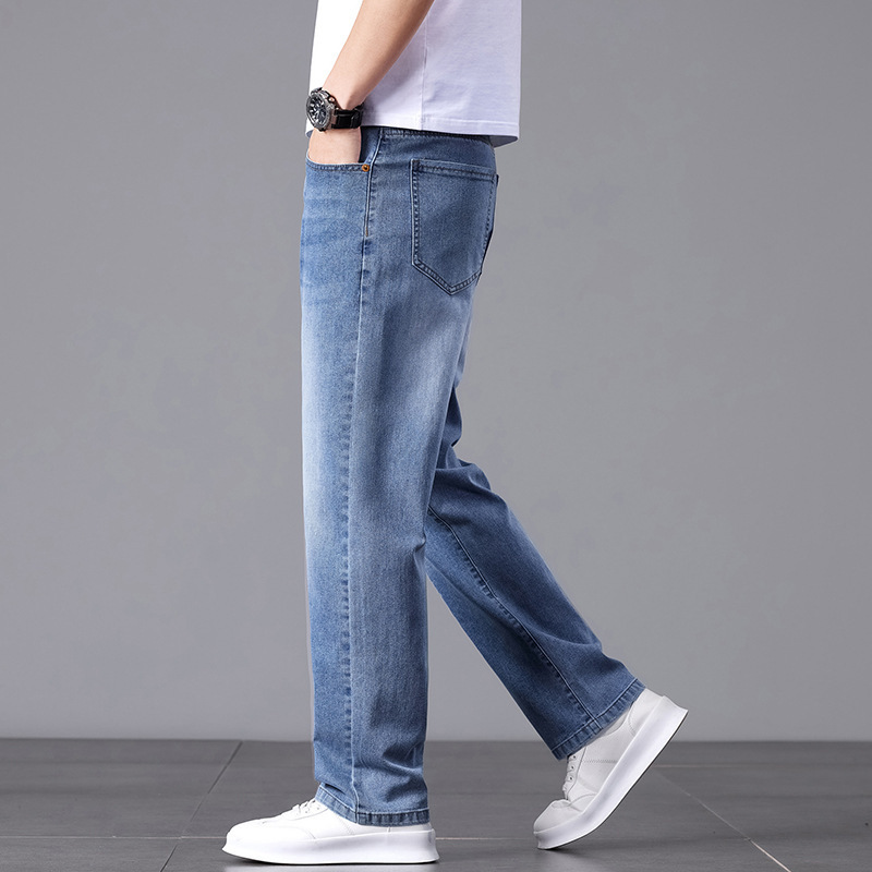 Summer Commute Jeans Men's High Sense Business Straight - Image 3