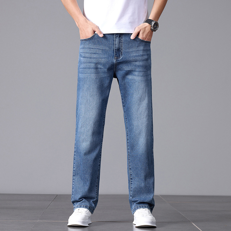 Summer Commute Jeans Men's High Sense Business Straight - Image 6