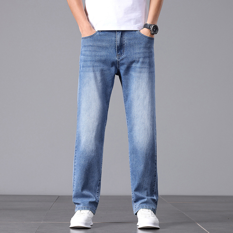 Summer Commute Jeans Men's High Sense Business Straight - Image 8