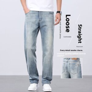 Loose Straight Summer Thin Men's Jeans
