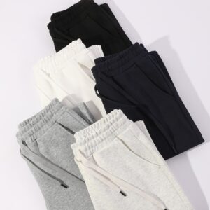Casual Pants Elastic Waist Heavy Loose Track Pants Men's And Women's Casual Straight-leg