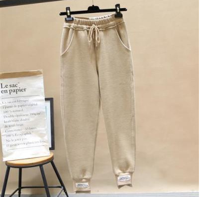 Loose Leg Binding Women's Wool Pants - Image 2