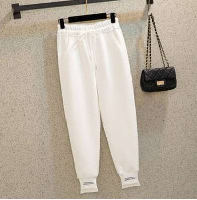 Loose Leg Binding Women's Wool Pants - Image 3