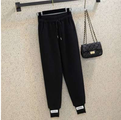 Loose Leg Binding Women's Wool Pants - Image 5