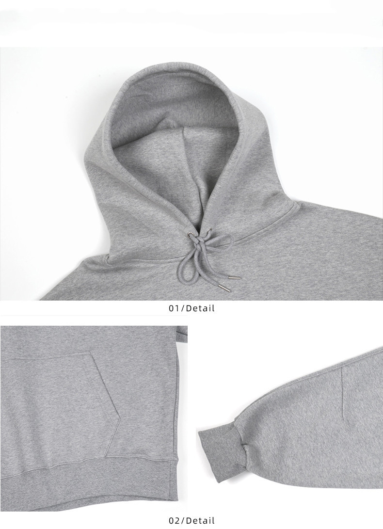Autumn Grey Sweater Men's Hood - Image 3