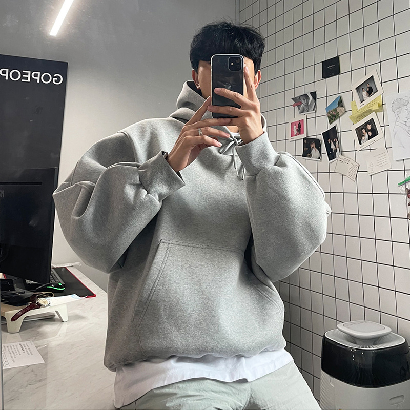 Autumn Grey Sweater Men's Hood - Image 5