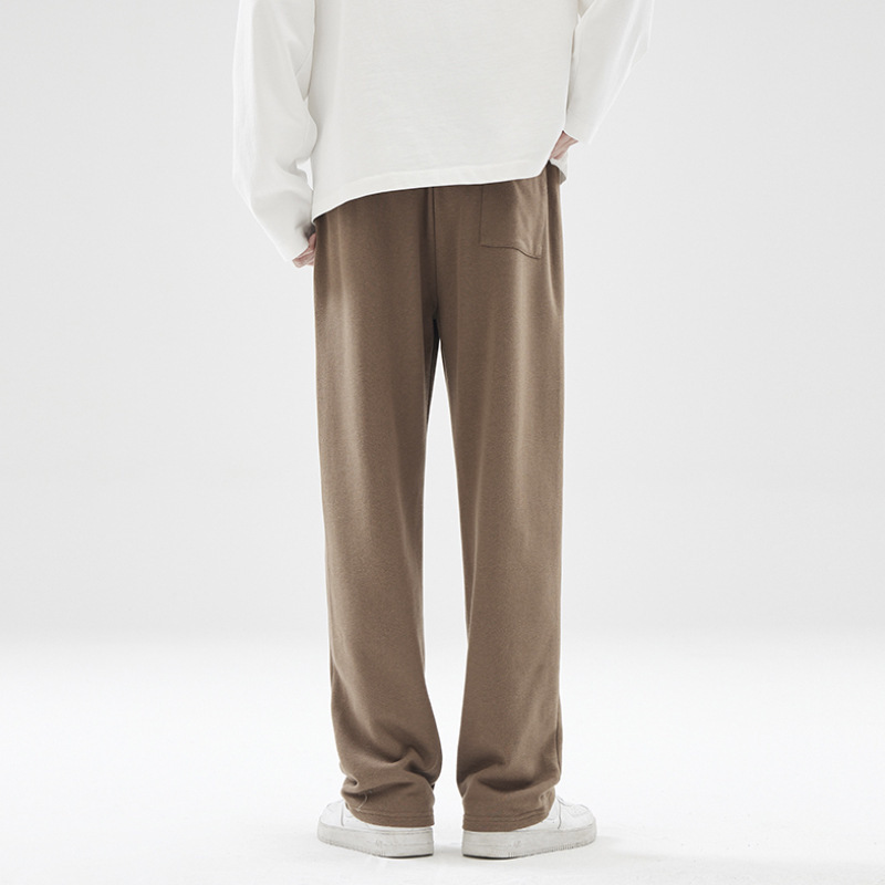 Fashion Brand Draping Effect Straight Gray Sweatpants Men - Image 3