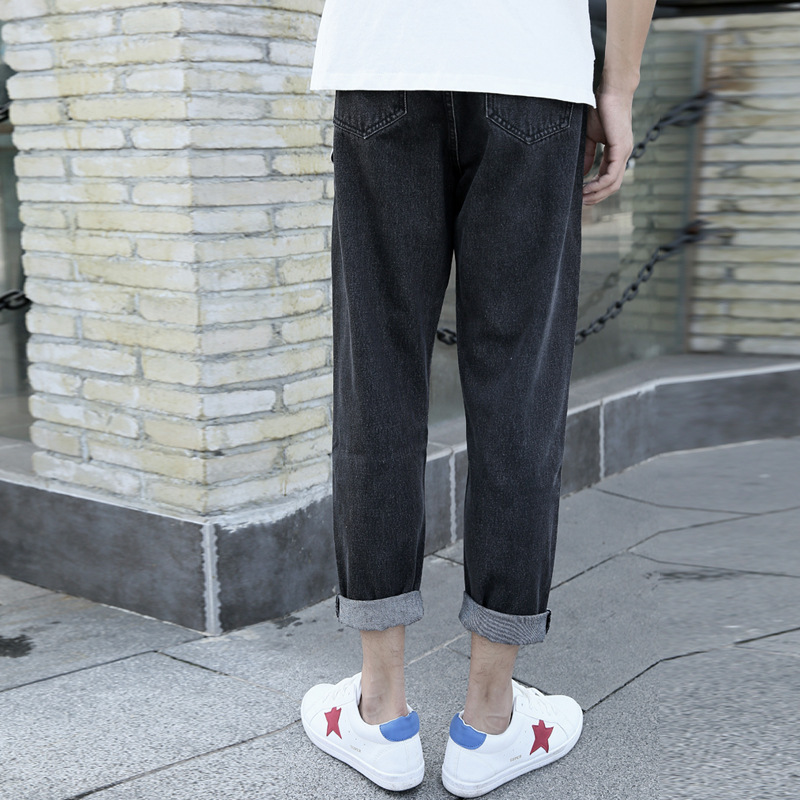 Men's Loose Straight Fashion Brand High-end Spring And Autumn New Small Harem Jeans - Image 4