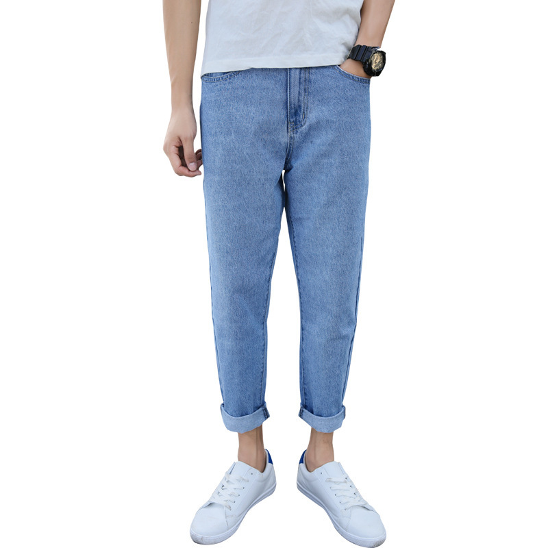 Men's Loose Straight Fashion Brand High-end Spring And Autumn New Small Harem Jeans - Image 5