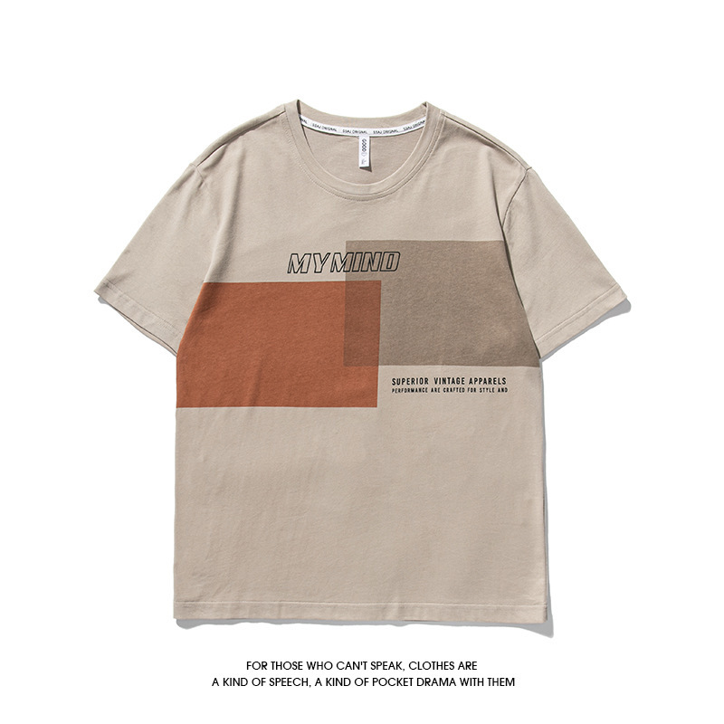 Summer Japanese T-Shirt Men's Short Sleeve Pure Cotton T-Shirt Men's Casual Half Sleeve Tide T-Shirt - Image 4