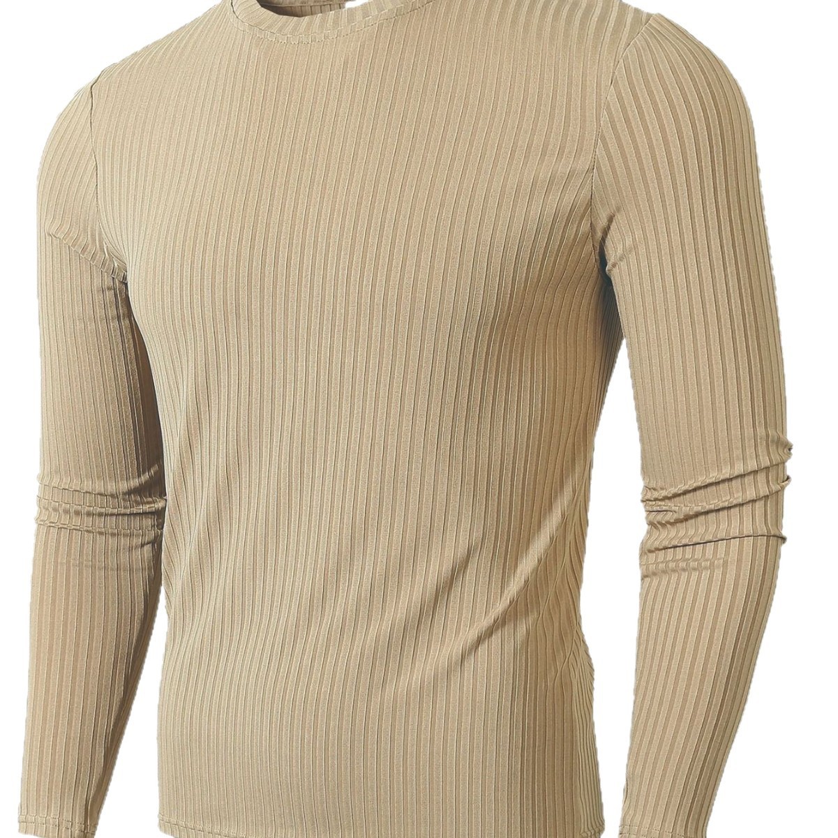 Striped Fabric Men's High Elastic Breathability Long Sleeve - Image 2