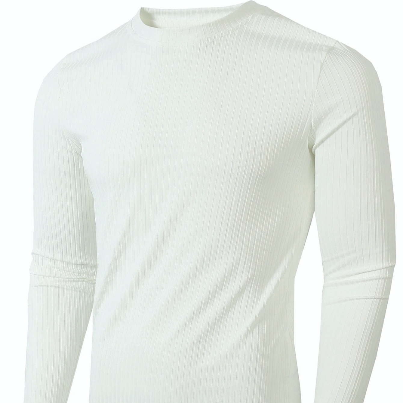 Striped Fabric Men's High Elastic Breathability Long Sleeve - Image 4