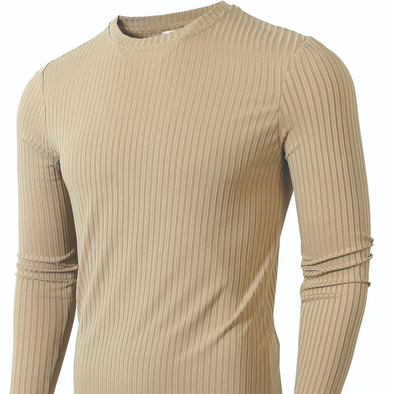 Striped Fabric Men's High Elastic Breathability Long Sleeve - Image 5