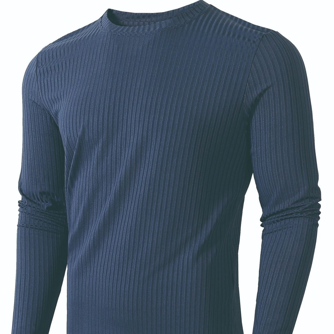 Striped Fabric Men's High Elastic Breathability Long Sleeve - Image 7