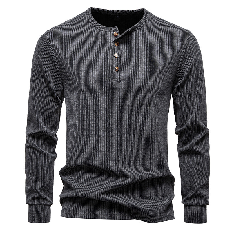 Casual Fashion Long Sleeve Men's Slim Fit Sports T-shirt - Image 7
