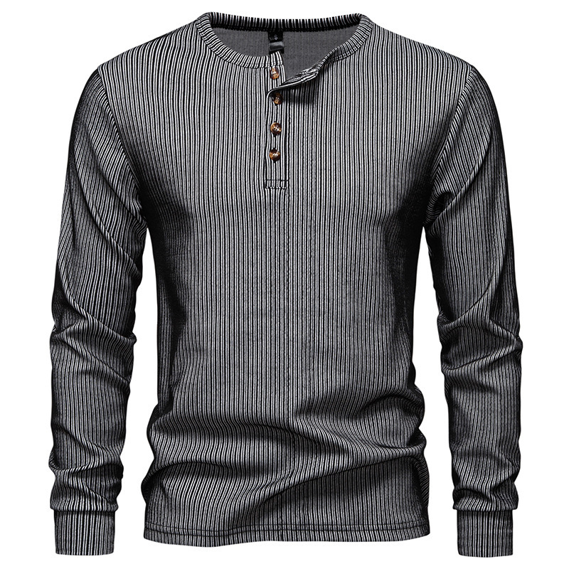 Casual Fashion Long Sleeve Men's Slim Fit Sports T-shirt - Image 8