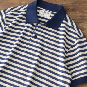 Summer Loose Lapels Men's Retro Casual Striped Short Sleeve