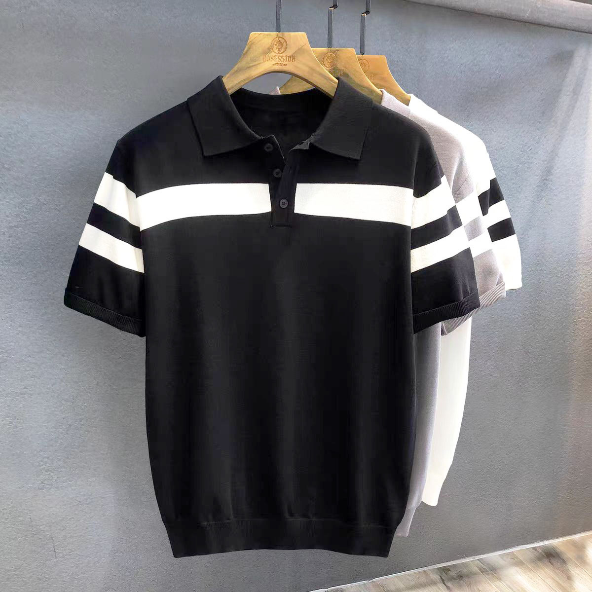 Polo Shirt Lapel Short-sleeved Sweater - Image 2