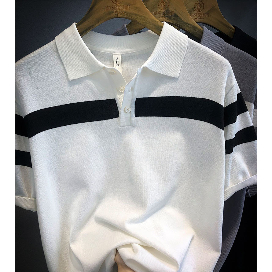 Polo Shirt Lapel Short-sleeved Sweater - Image 4