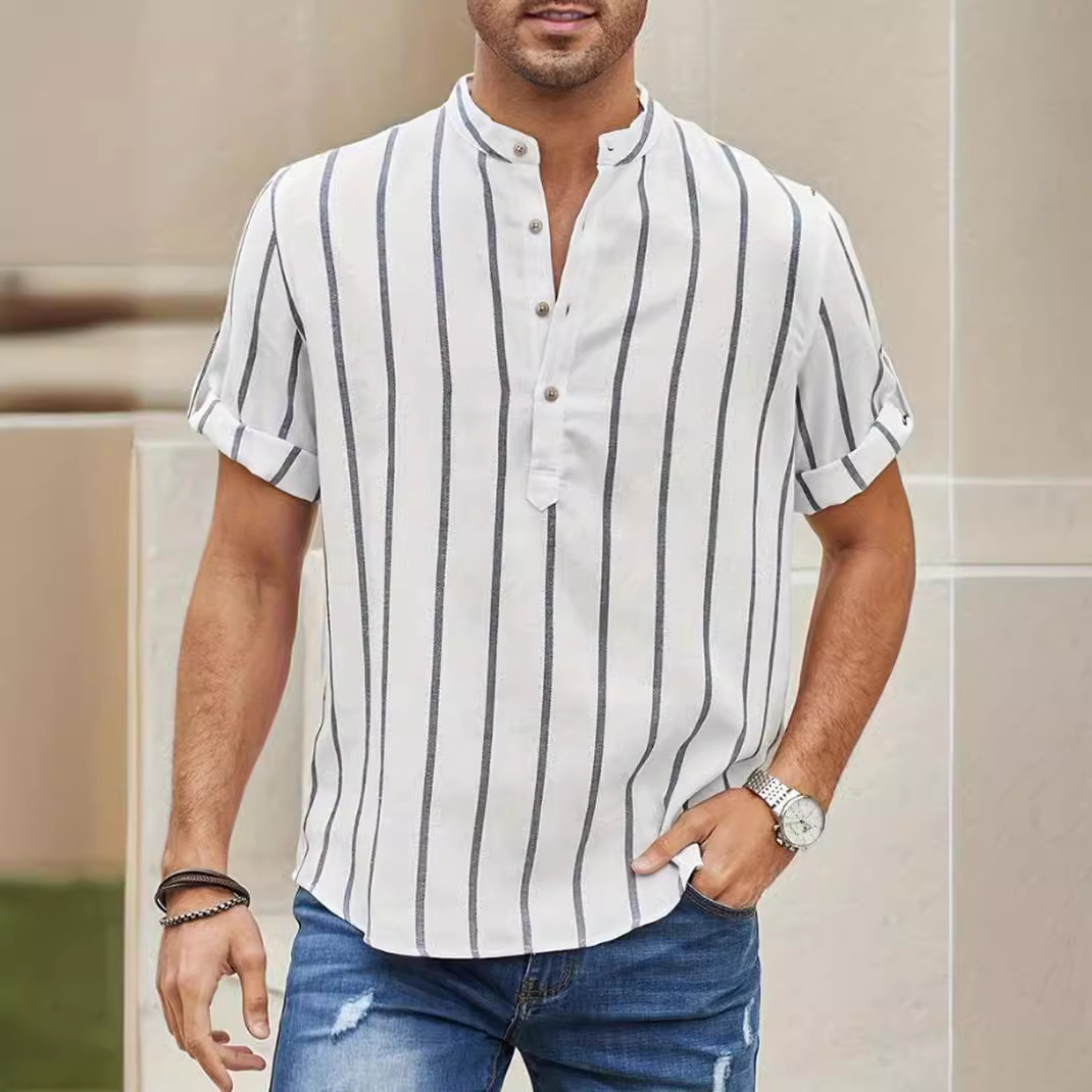 Summer Men's Clothing Short Sleeve Shirt - Image 2