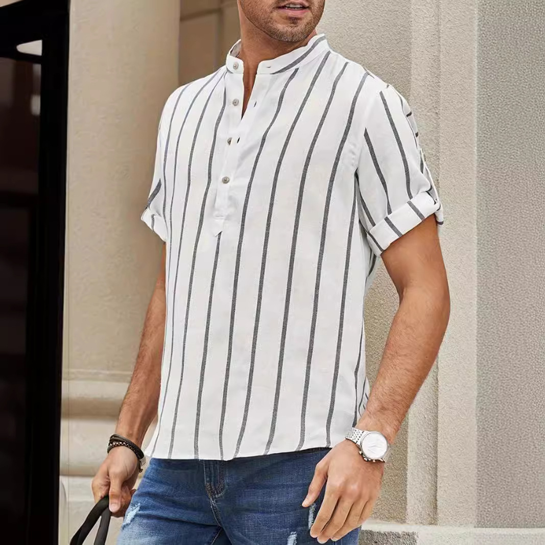 Summer Men's Clothing Short Sleeve Shirt - Image 3