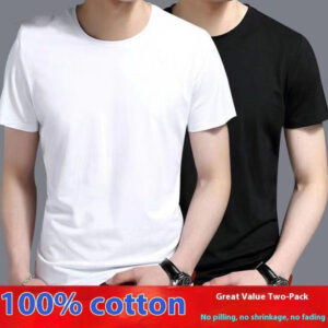 Short-sleeved T-shirt Solid Color Loose Round Neck