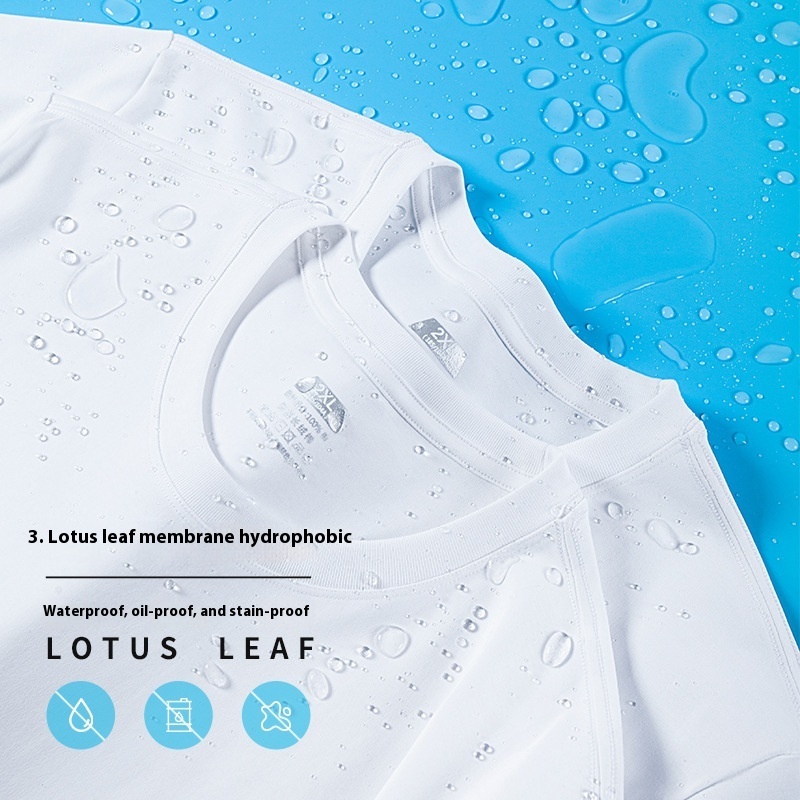 Men's Summer Round Neck Half Sleeve White T-shirt Bottoming Shirt - Image 3