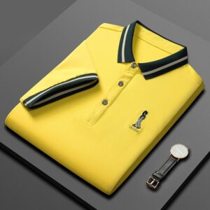 Short Sleeve Men's Lapels Fashion Brand Clothes