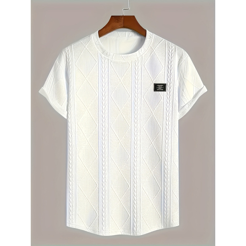 Geometric Embroidery Casual Short Sleeve - Image 2