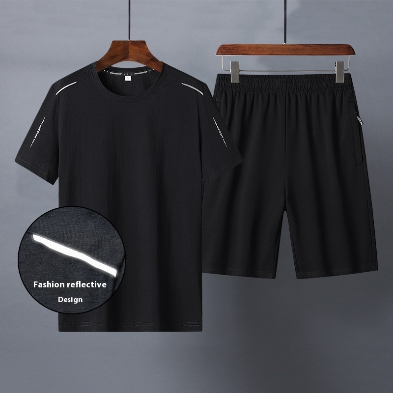 Cotton Short-sleeved T-shirt Trousers Casual Suit - Image 2
