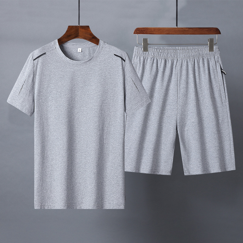 Cotton Short-sleeved T-shirt Trousers Casual Suit - Image 4