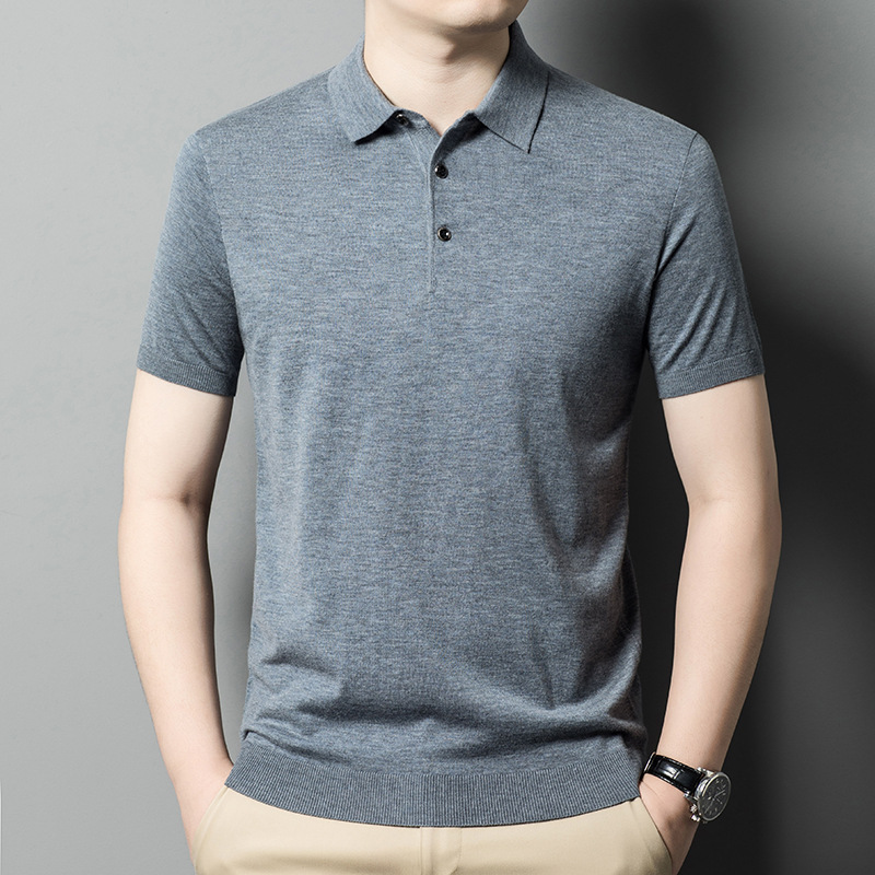Men's Knitwear Casual Short Sleeve T-shirt - Image 2