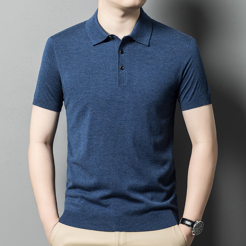 Men's Knitwear Casual Short Sleeve T-shirt - Image 3
