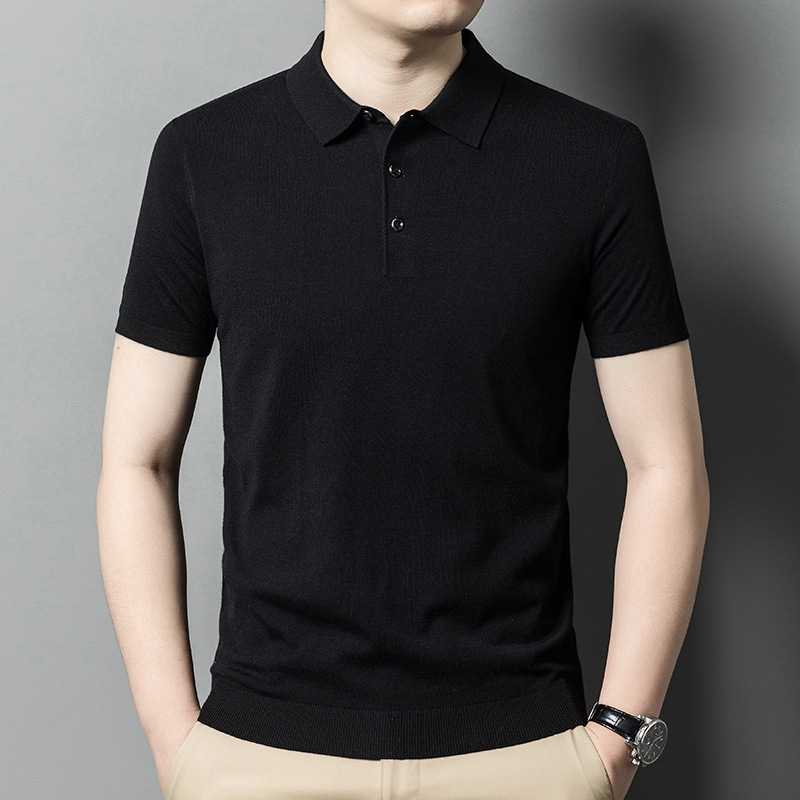Men's Knitwear Casual Short Sleeve T-shirt - Image 4