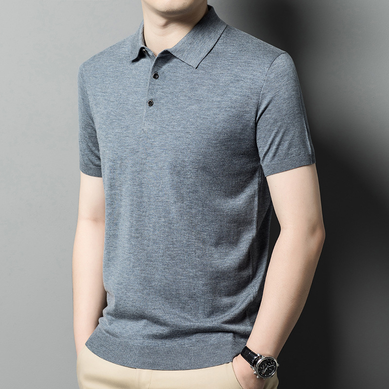 Men's Knitwear Casual Short Sleeve T-shirt - Image 6