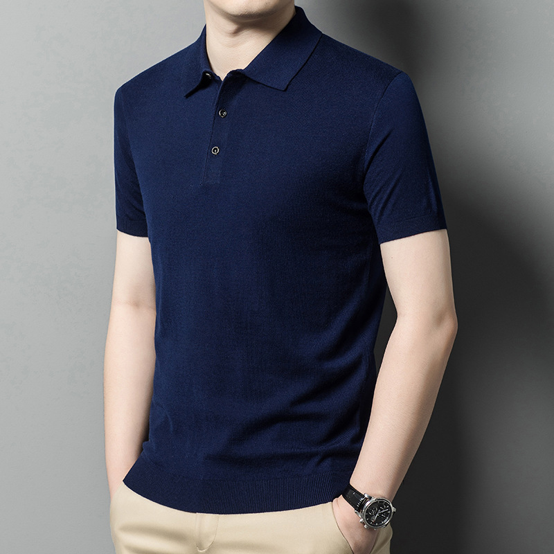 Men's Knitwear Casual Short Sleeve T-shirt - Image 9