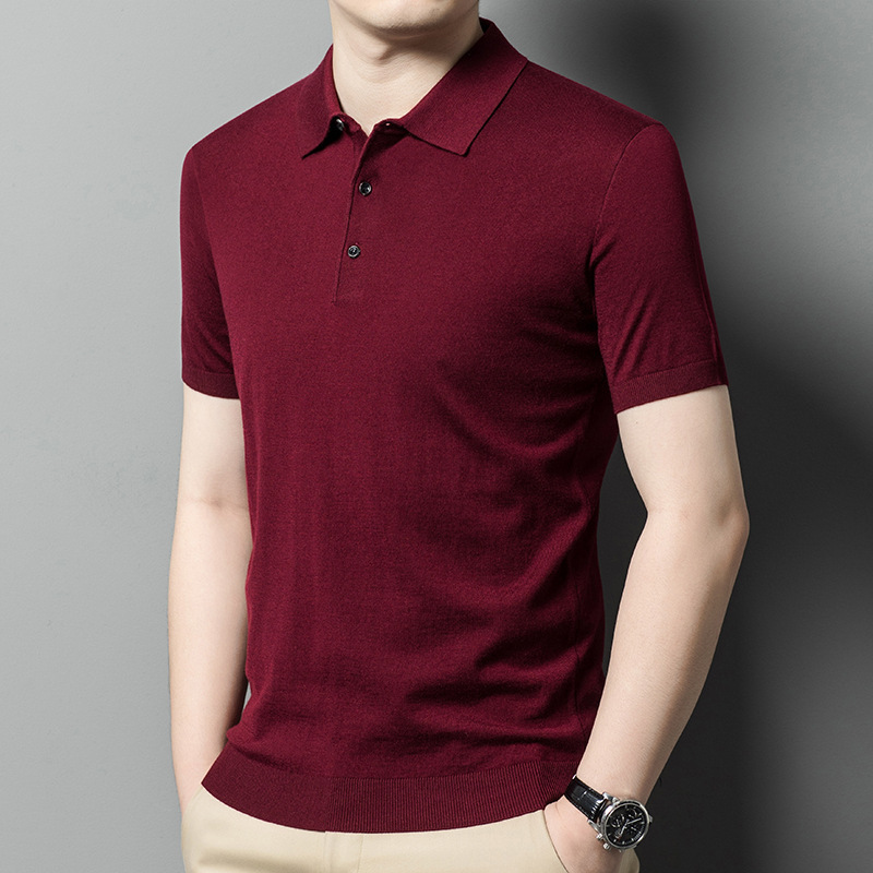 Men's Knitwear Casual Short Sleeve T-shirt - Image 10