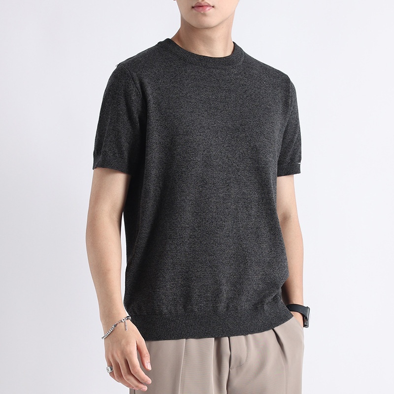 High-end T-shirt Short-sleeved Sweater Light Luxury High-end Sense