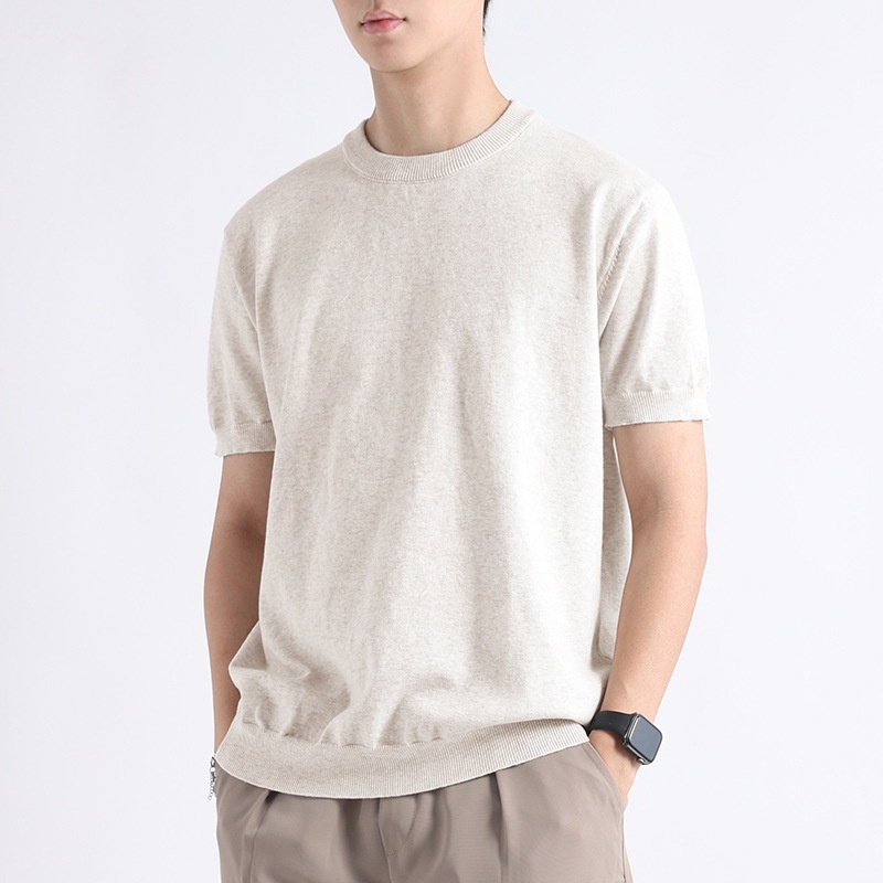 High-end T-shirt Short-sleeved Sweater Light Luxury High-end Sense - Image 2