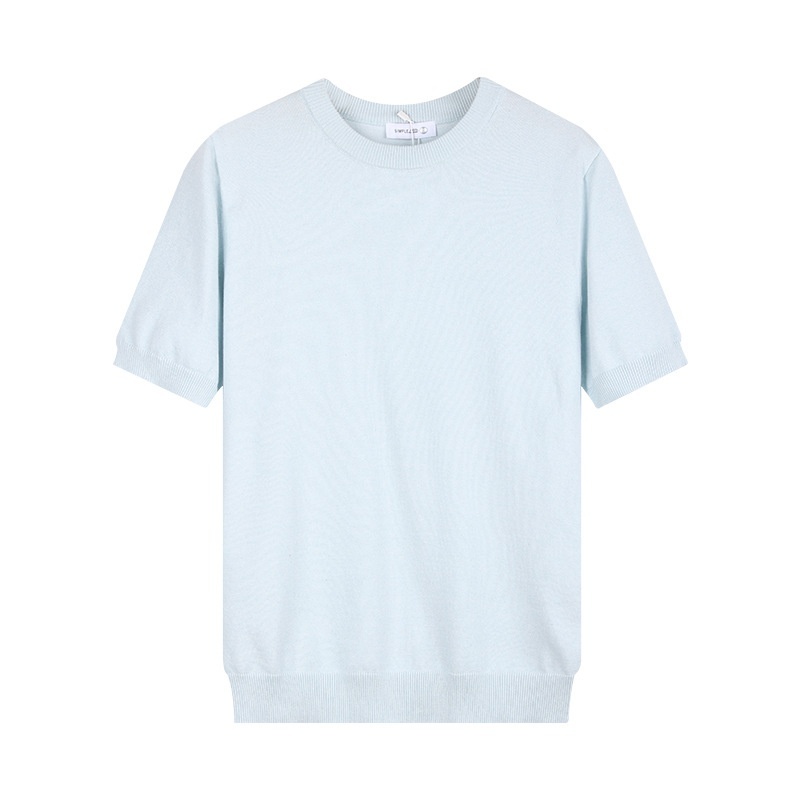 High-end T-shirt Short-sleeved Sweater Light Luxury High-end Sense - Image 4