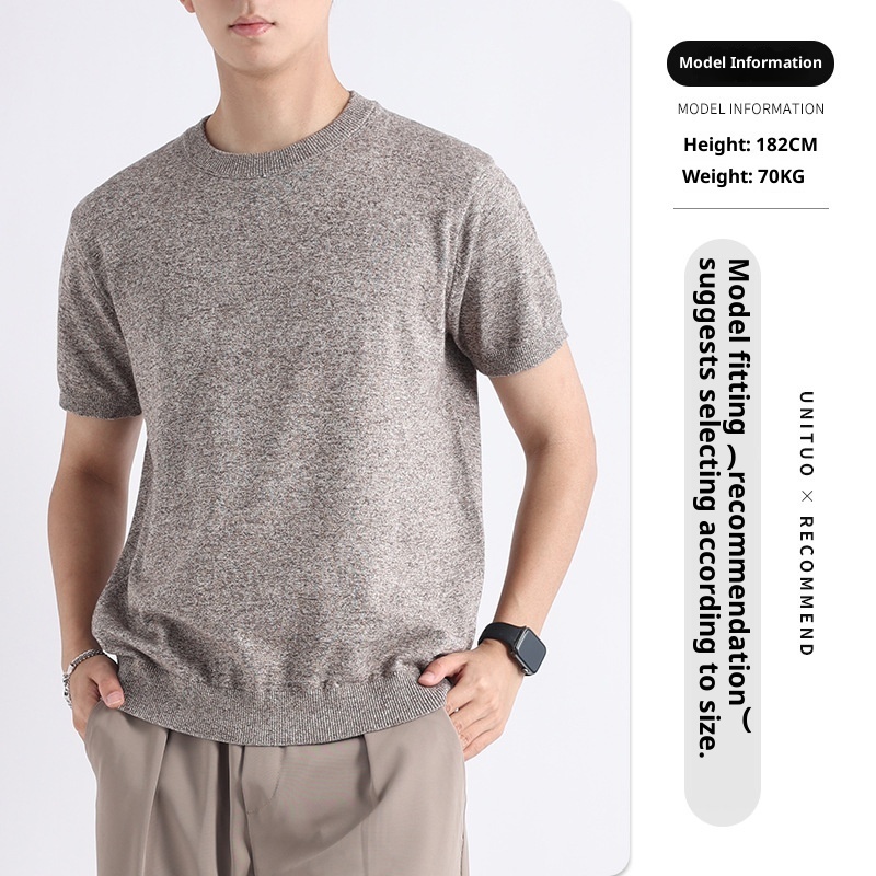High-end T-shirt Short-sleeved Sweater Light Luxury High-end Sense - Image 10