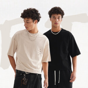 Men's Retro Worn Pure Color Cotton Short Sleeve