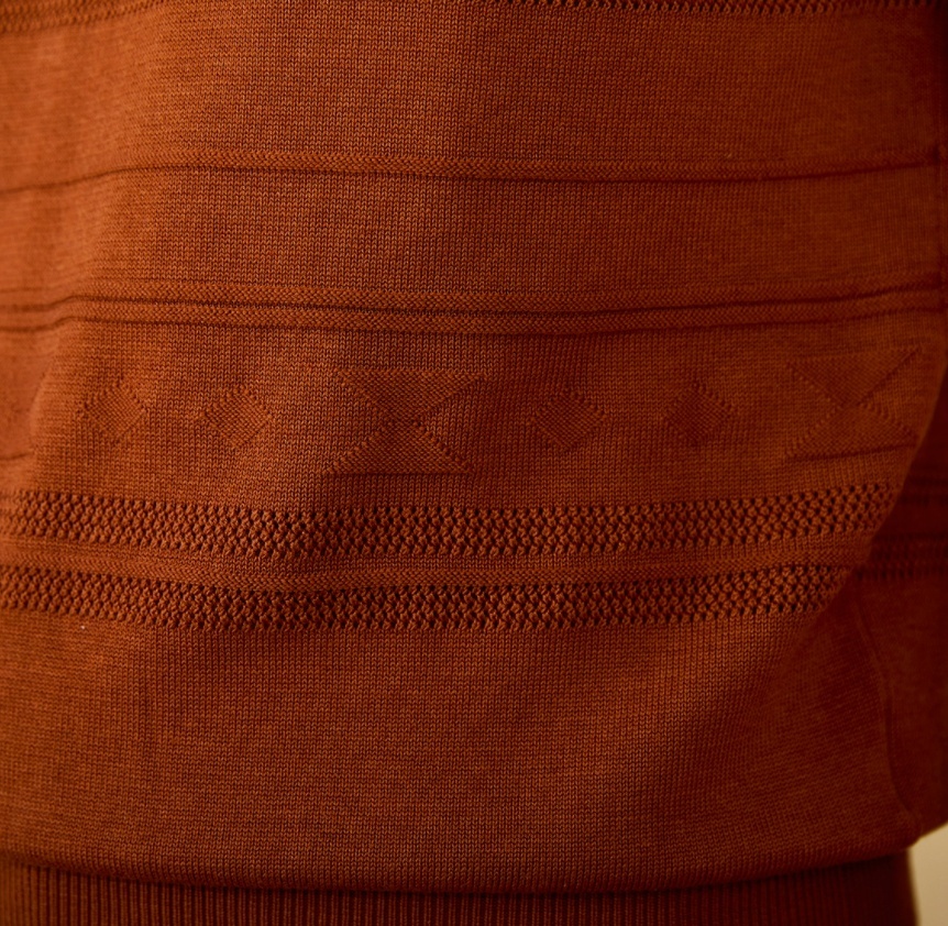 Knitted Henley Shirt American Retro Slim-fit Short Sleeve - Image 7