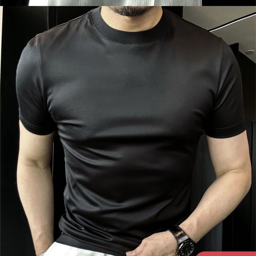 Ice Silk Soft Breathable Round Neck Short Sleeve T-shirt - Image 8