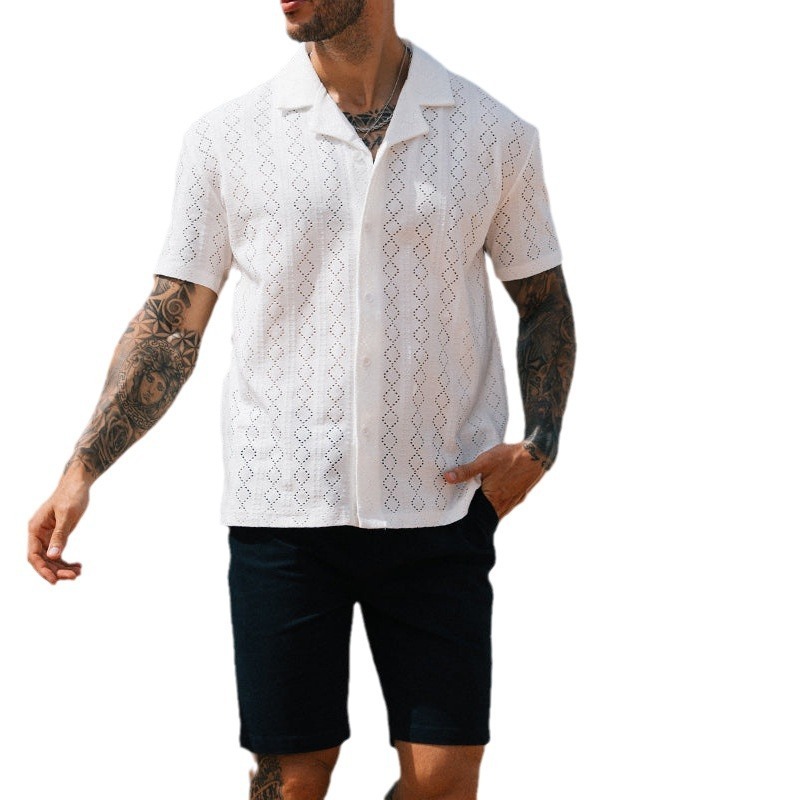 Hollow Shirt Men's Casual Top - Image 5