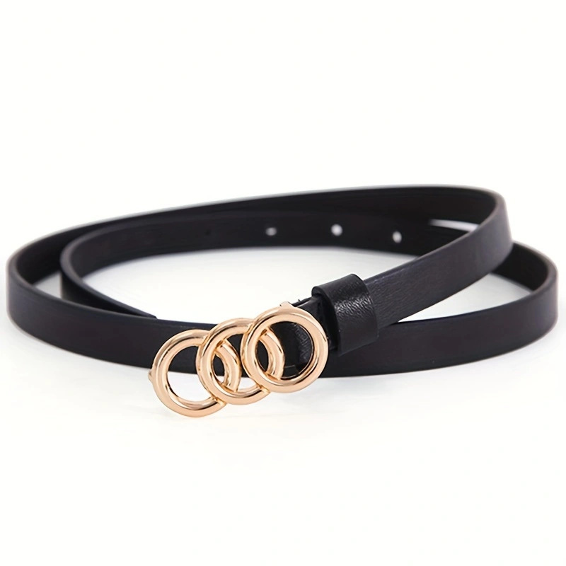 Women's Stylish Retro Minimalism 3-ring Thin Belt - Image 2