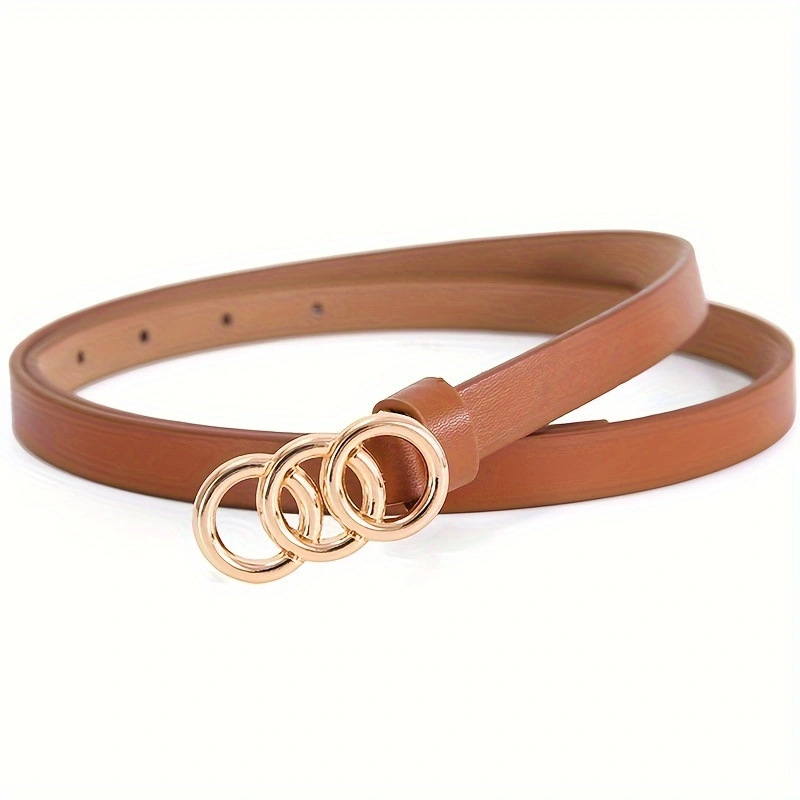 Women's Stylish Retro Minimalism 3-ring Thin Belt - Image 3